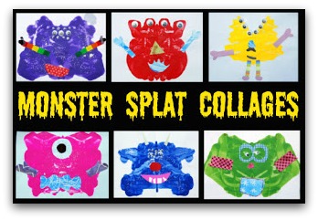 monster splat collages