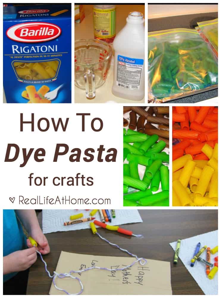 how to dye pasta for crafts
