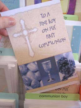 First Communion Card for a boy