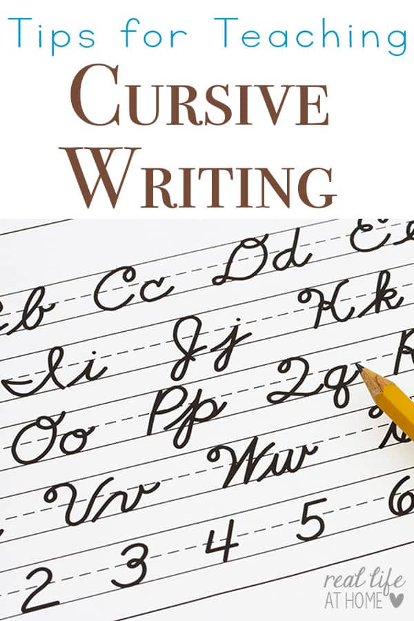 Tips for Teaching Cursive Writing {as well as why it's a great idea to teach cursive writing first} | Real Life at Home