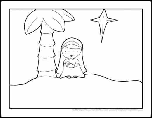 Mary and Baby Jesus Coloring Page - Real Life at Home