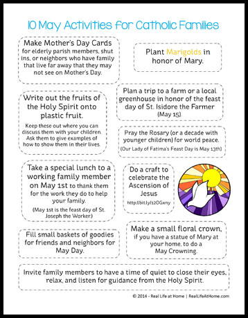 May Activities for Catholic Families Printable