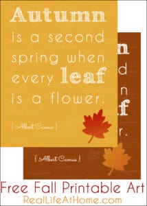 Autumn is a Second Spring When Every Leaf is a Flower {Free Art Print Download}