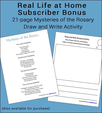 Rosary Draw and Write Activity Printable Packet
