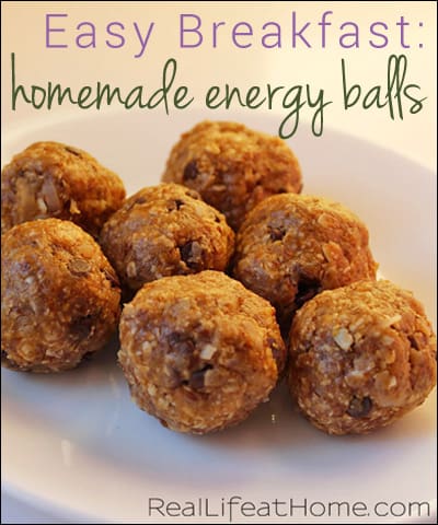 Easy Breakfast or Snack: Homemade Energy Balls Packed with Protein | RealLifeAtHome.com
