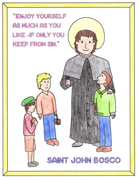 Free Saint John Bosco Coloring Page