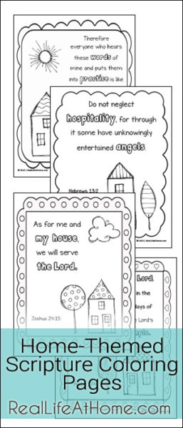 Free Coloring Pages Featuring Doodle Designs and Home-Themed Scriptures | RealLifeAtHome.com