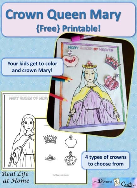 Mary Queen of Heaven Free Printable Activity | RealLifeAtHome.com