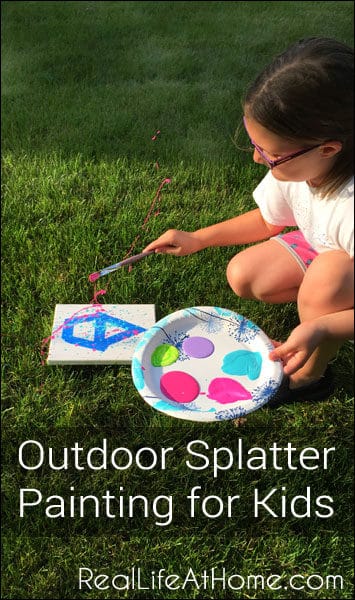 Outdoor Splatter Painting for Kids