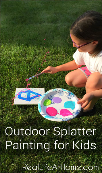 Fun and Easy Outdoor Splatter Painting Activity for Kids