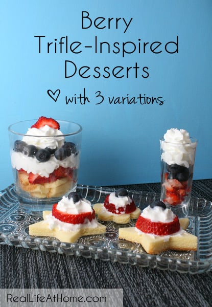 These are all so delicious! Berry Trifle-Inspired Desserts {with Three Variations} | RealLifeAtHome.com