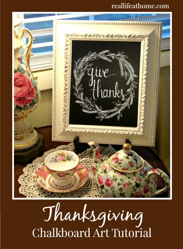 Thanksgiving Chalkboard Art Tutorial with Step-by-step Directions