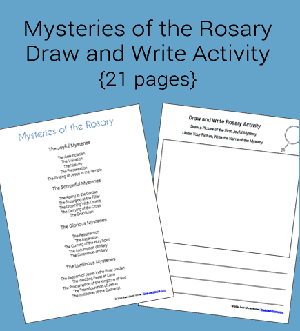 Mysteries of the Rosary Draw and Write Activity Packet (Free for Subscribers)