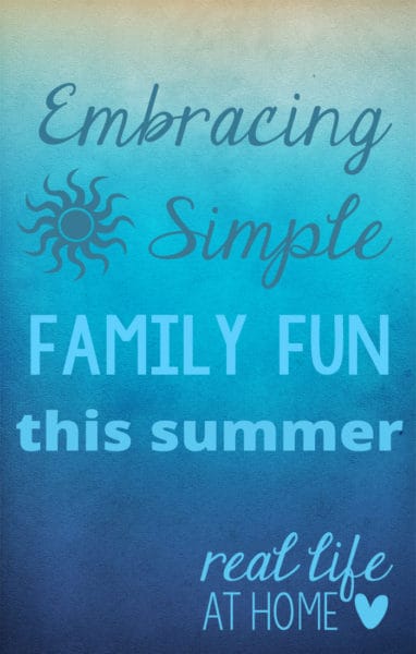 Not enough time to spend together with your family? Here's a fun way to embrace some simple family fun this summer.