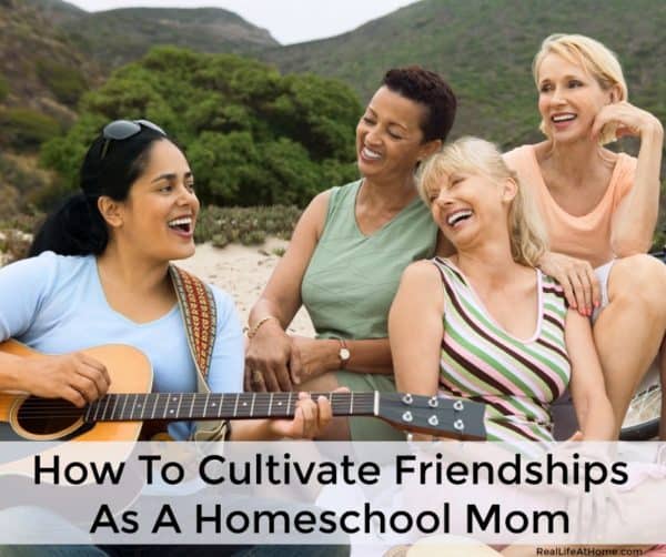 Even though homeschooling rocks, it can also be lonely sometimes. Here are some tips for ways to cultivate friendships as a homeschool mom. | Real Life at Home