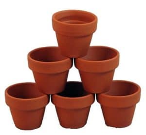 Set of 10 - 2.5" x 2.25" Clay Pots - Great for Plants and Crafts