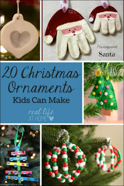 Want some fun Christmas ornament crafts? Visit for Christmas ornament crafts that kids can make. There is something for every skill level. | Real Life at Home