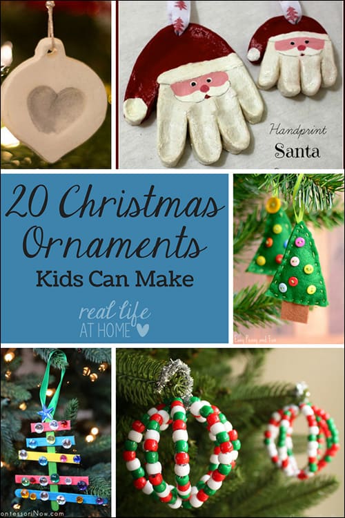 Want some fun Christmas ornament crafts? Visit for Christmas ornament crafts that kids can make. There is something for every skill level. | Real Life at Home