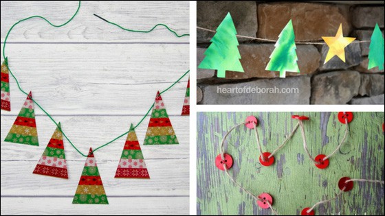 Super cute Christmas garland crafts that kids can make