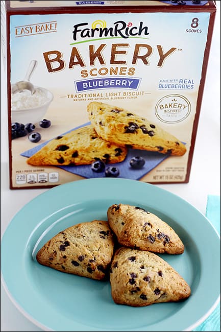 Deliciousness in your grocery store's freezer section - Farm Rich Bakery Blueberry Scones
