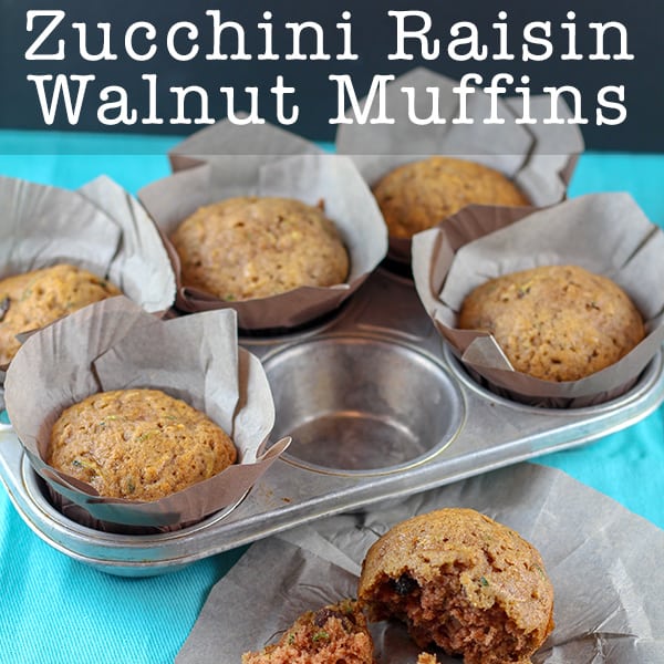 Recipe for Hearty and Delicious Zucchini Muffins with Raisins and Walnuts