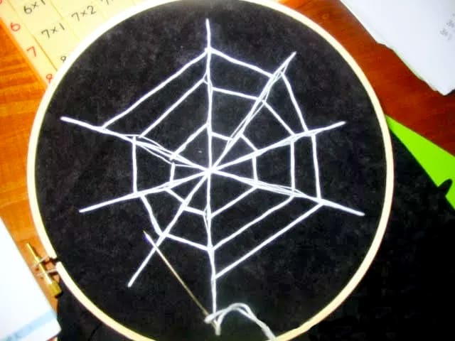 Spider Web Craft with Hand Sewing for Kids | RealLifeAtHome.com