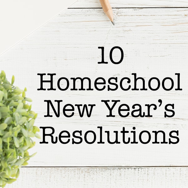 10 Homeschool New Year's Resolutions - Are some of these on your list too?