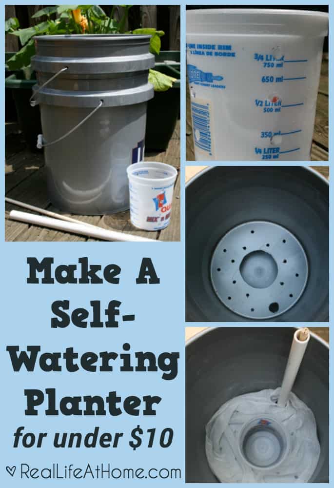 How to Make A Self-Watering Planter for under $10