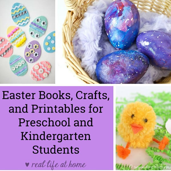 Here is an excellent collection of Easter books, crafts, recipes, printables, and more for preschoolers and kindergarteners. This collection includes both religious crafts and books, as well as fun spring ideas. 