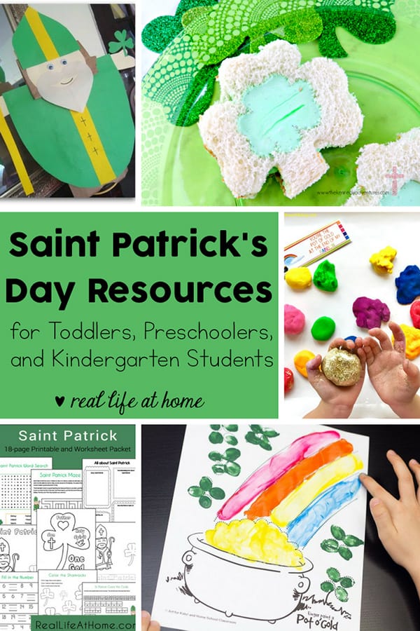 Looking for resources for a Saint Patrick's Day Unit Study? We're listing the best St Patrick's Day resources including books, crafts, recipes, and printables for toddlers, preschoolers, and kindergarteners.