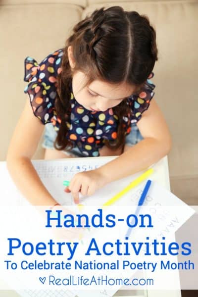 A great selection of hands-on poetry activities for children (and adults!)