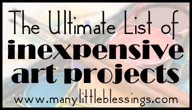 Ultimate List of Inexpensive Art Projects