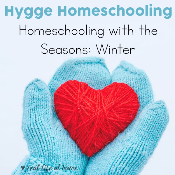 When homeschooling with the seasons, the cold, dark months of winter are a perfect time to spend a little more time indoors, take it easy, work on projects, and set goals for the rest of the year. Read more ideas for hygge homeschooling during the winter. 