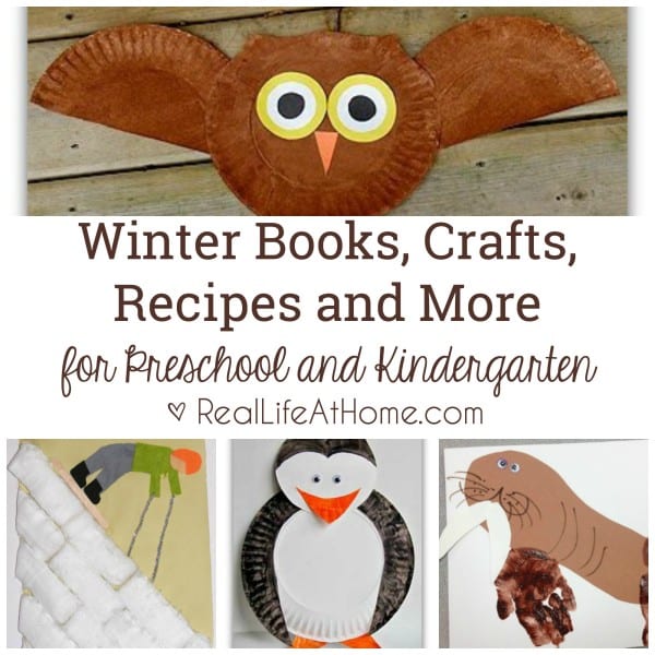 winter books, crafts, recipes, activities, and more for preschool and kindergarten #WinterBooks #WinterCrafts