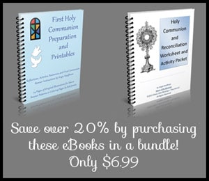 First Communion and Reconciliation eBook and Worksheet Packet Bundle