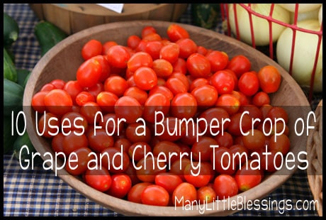 10 uses for a bumper crop of grape and cherry tomatoes