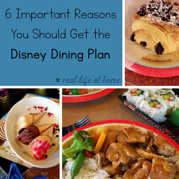 While they Disney Dining Plan can seem like an extravagant add on to your vacation, here are six reasons you should seriously consider adding a Disney Dining Plan to your next Disney vacation (It just might make your vacation easier, less stressful, and more fun!)