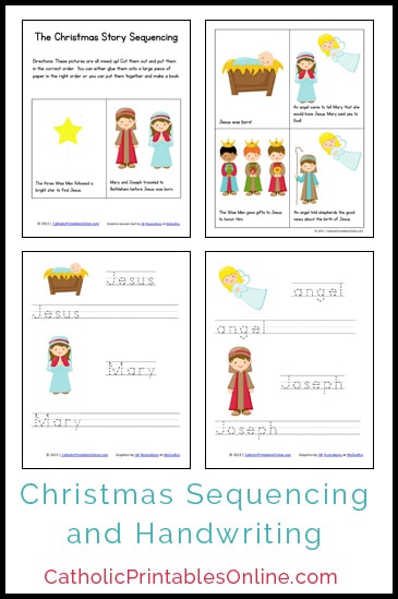 Free Christmas Mini Book and Handwriting Printables Packet