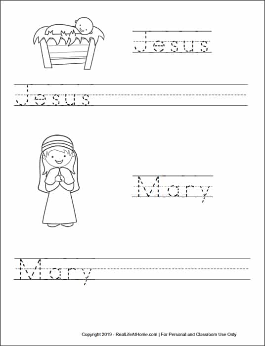 Christmas Handwriting Pages for Kids