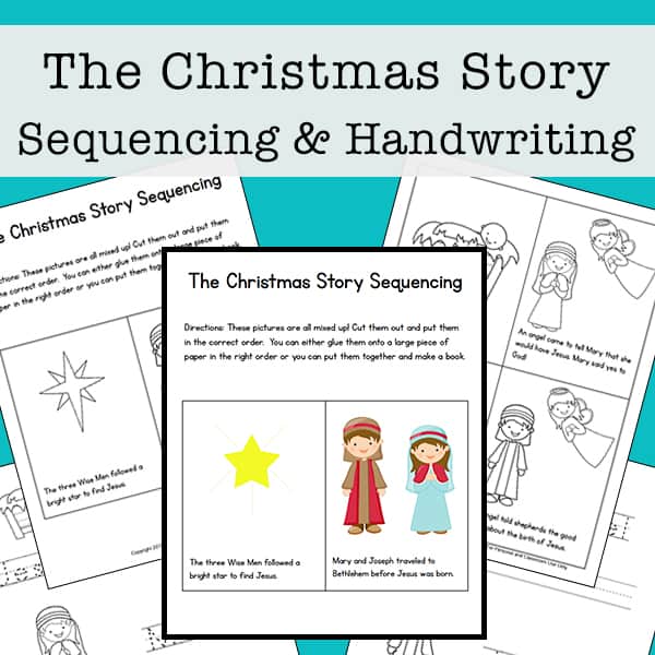 Christmas Mini Book for Sequencing and Handwriting Pages (free packet)