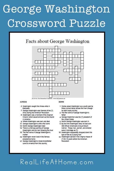 Presidents Crossword Puzzle Printable