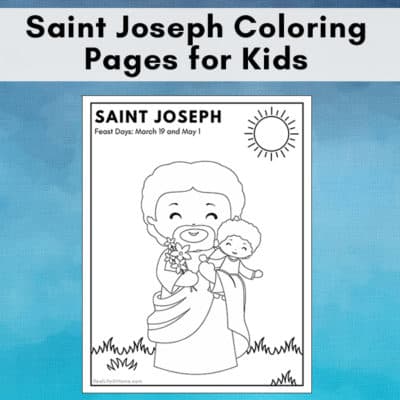 St. Joseph Coloring Page Printable