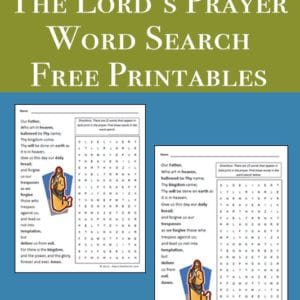 The Lord's Prayer / Our Father Word Search Printable available in two wording versions | Real Life at Home