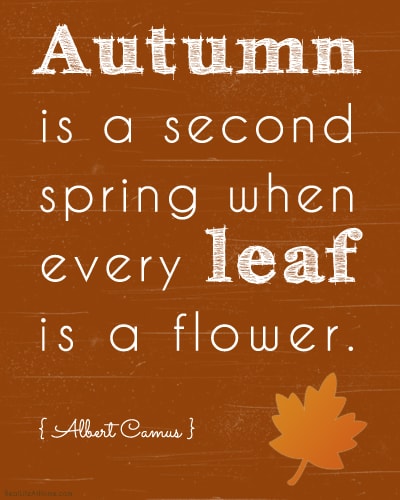 Autumn is a Second Spring Art Printable (in Brown)
