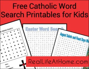 Word Search Printables for Catholic Kids {Free!} | RealLifeAtHome.com