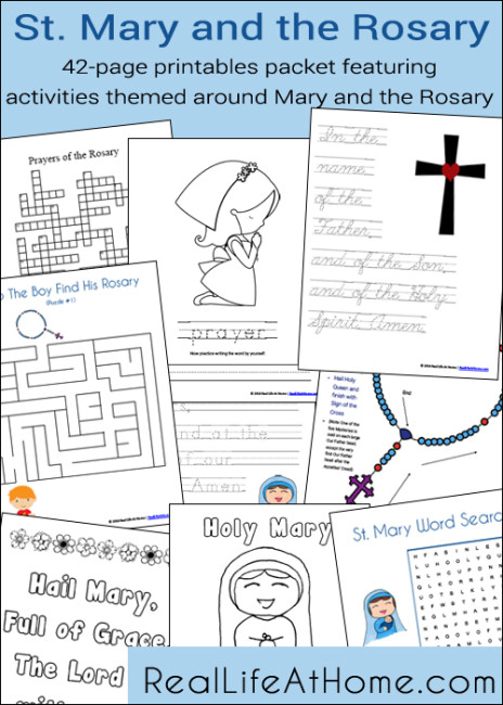 Mary and the Rosary Printables Packet (42 pages!)