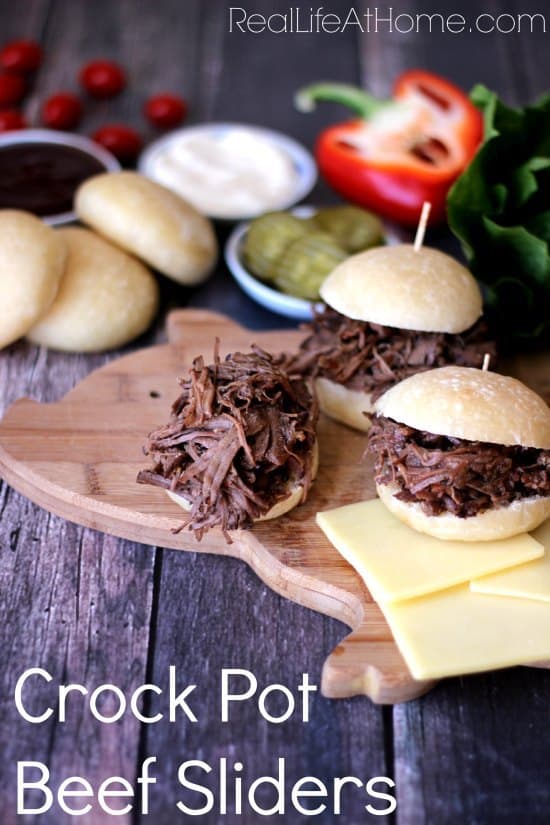 Tender and Delicious Crock Pot Beef Sliders  |  RealLifeAtHome.com
