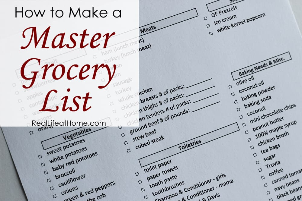 How to Make a Master Grocery List in Order to Save Time and Effort in Your Busy Life