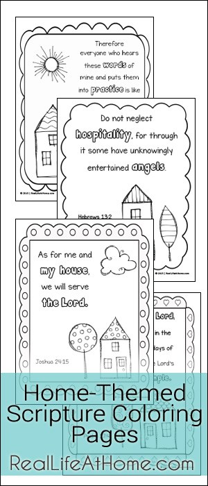 Free Scripture Coloring Pages Featuring Doodle Designs and Home-Themed Scriptures | RealLifeAtHome.com