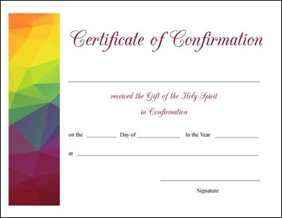 Free Printable Baptism, First Communion, and Confirmation Certificates (4 Designs for Each)